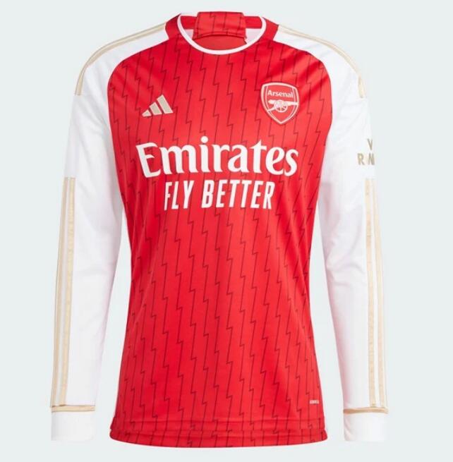 Arsenal Home Kit Soccer Jersey 2023/24 Long Sleeve